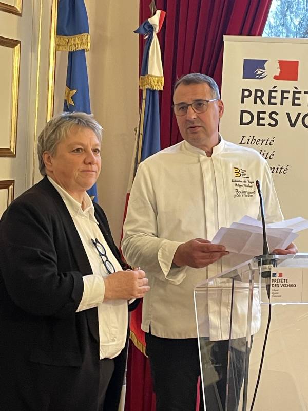 Madame la préfète et Philippe Thiébaut