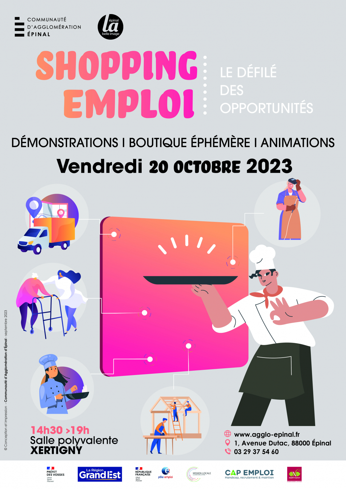 Affiche Shopping Emploi