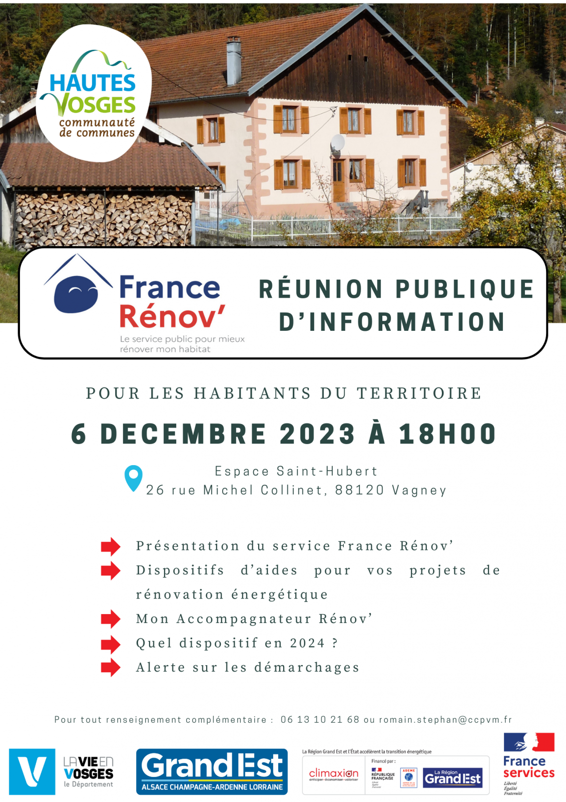Affiche REUNION HABITANTS CCHV