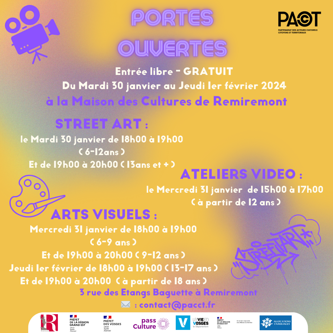 Affiche porte ouverte
